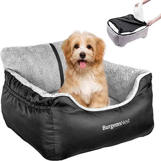 BurgeonNest Fully Detachable and Washable Dog Car Seat for Small Dogs