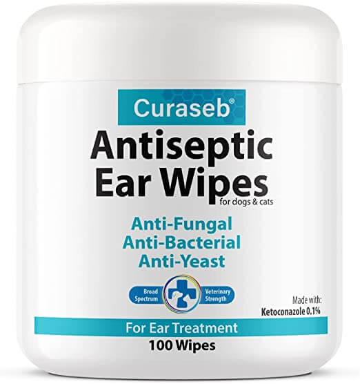 Curaseb Cat & Dog Ear Infection Treatment Wipes