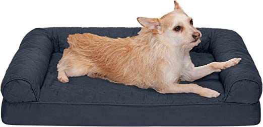 Furhaven Quilted Sofa-Style Pet Bed