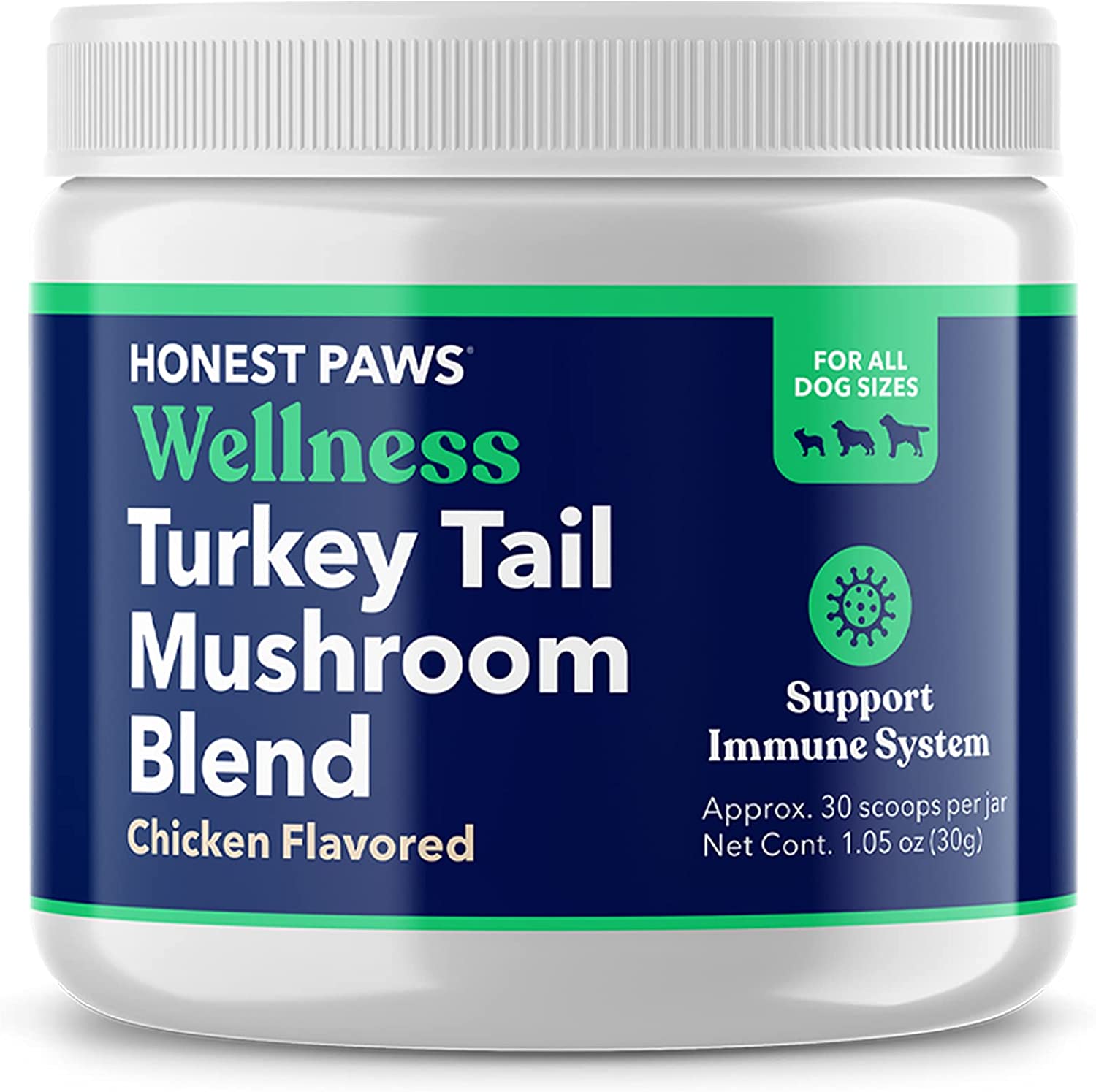 Honest Paws Dog Turkey Tail Mushroom Blend