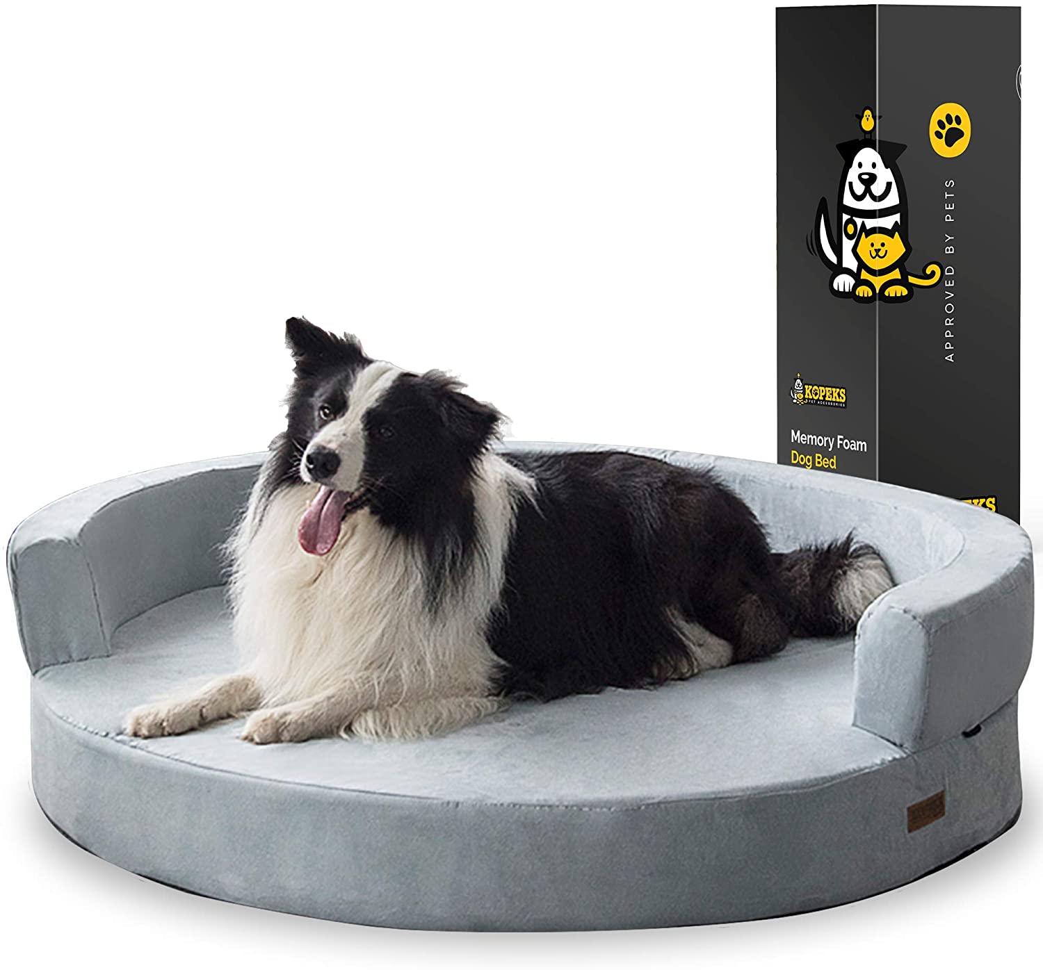 KOPEKS Deluxe Orthopedic Memory Foam Round Sofa Lounge Dog Bed