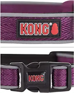 Kong Reflective Padded Weave Dog Collar