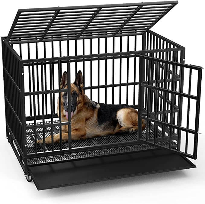 LEMBERI Heavy Duty Indestructible Dog Crate