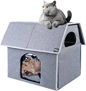 MIU COLOR Large Weatherproof Outdoor Cat House