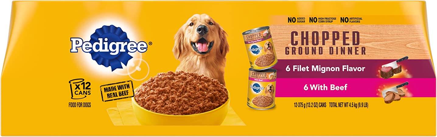Pedigree Chopped Ground Dinner Adult Canned Dog Food