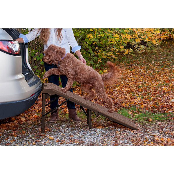 Pet Gear Free-Standing Extra Wide Carpeted Dog Car Ramp