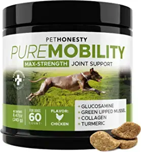 PetHonesty PureMobility Dog Joint Supplement Support with Green-Lipped Mussel