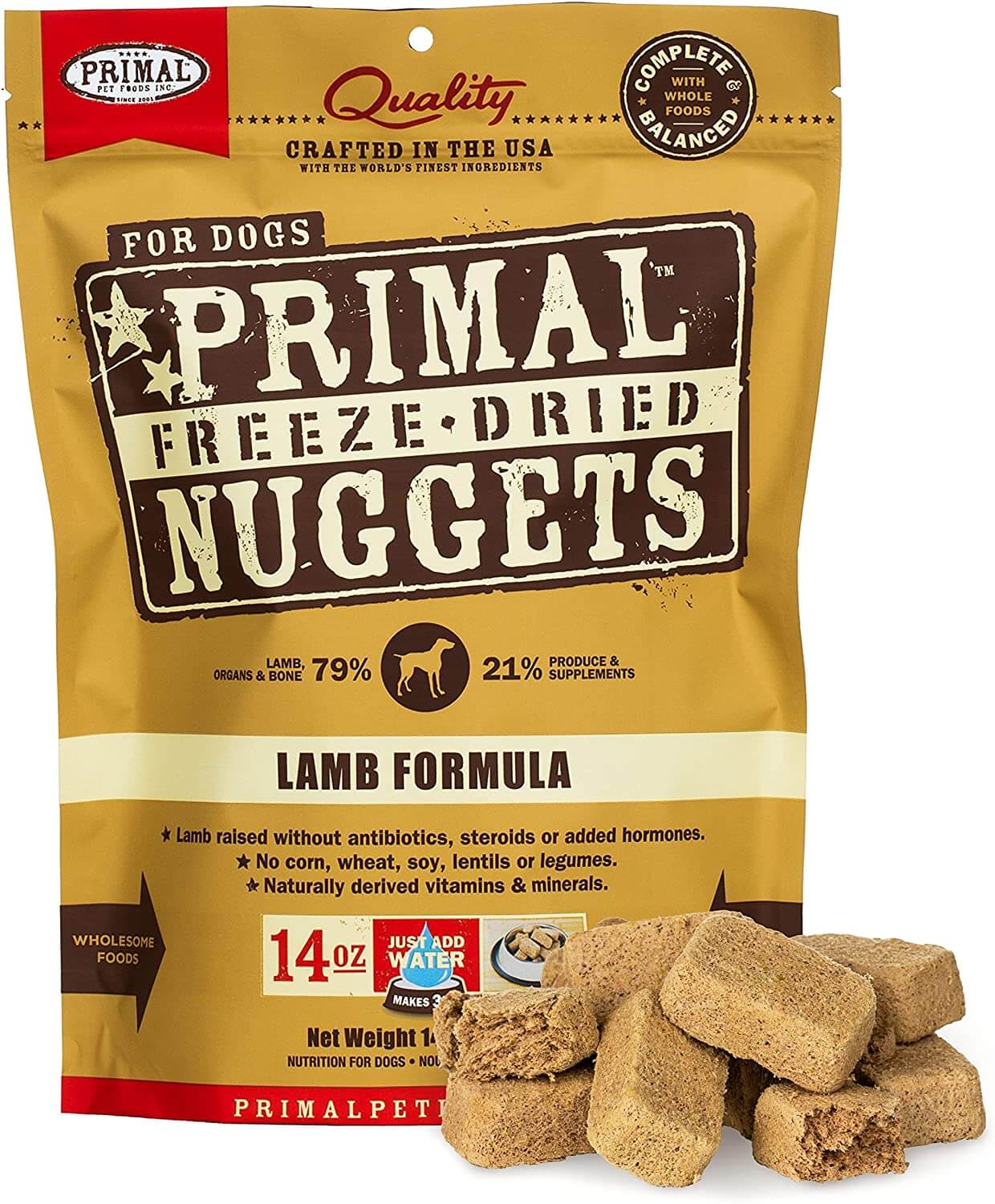 Primal Freeze-Dried Dog Food Nuggets Grain-Free Raw Dog Food