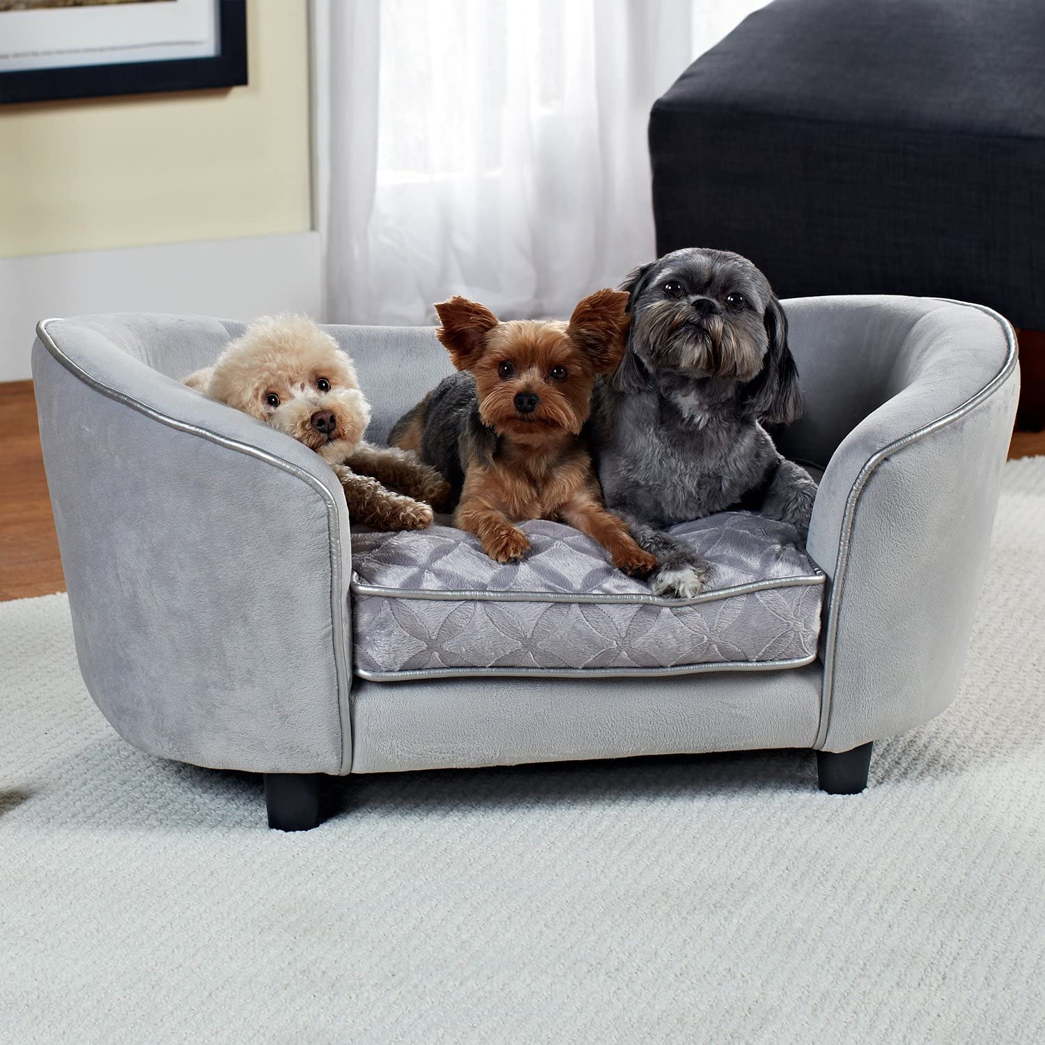 Quciksilver Pet Sofa by Enchanted Home Pet