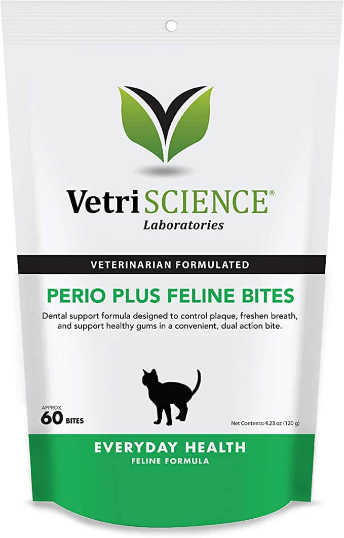 Vetriscience Perio Plus Crunchy Teeth Cleaning Treats for Cats