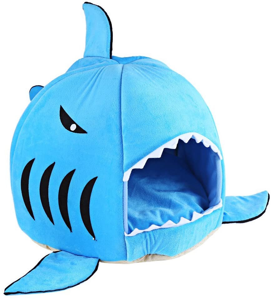 cocopet Shark Bed for Small Dog Cave Cozy Bed