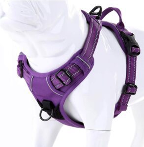 JUXZH Truelove Soft Front Easy-Walk Harness with Handle and 2 Leash Attachments