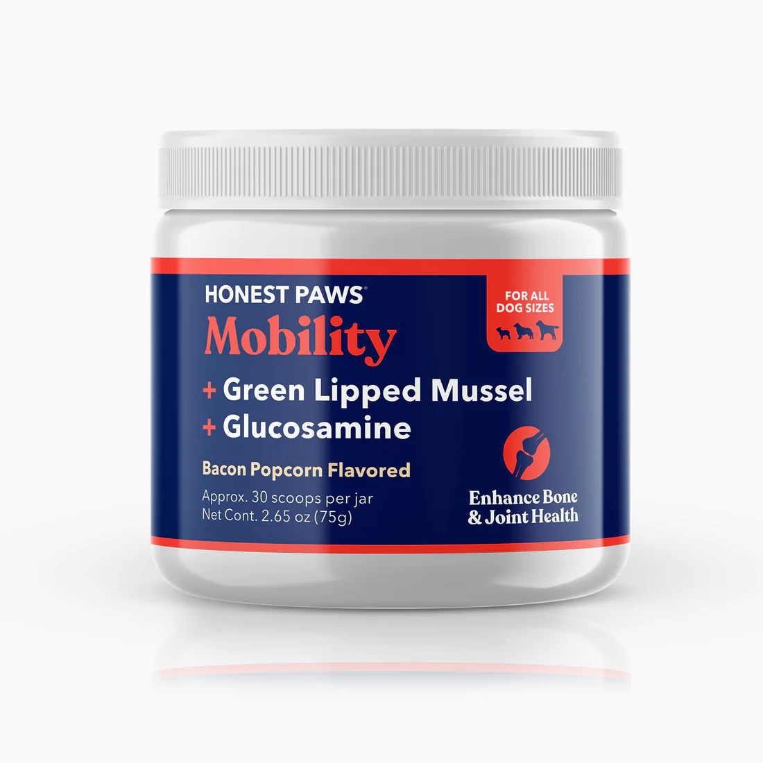 honest paws mobility green lipped mussel joint powder