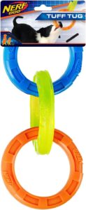 Nerf Dog Rubber 3-Ring Tug Dog Toy