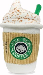 Nestpark Squeaky Star Pups Coffee Dog Toy Pup'kin Spice Latte