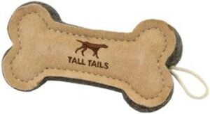Tall Tails Bone Natural Leather Dog Toy